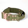 Extreme Rose Buckle Olive Green - Collar fuerte y seguro