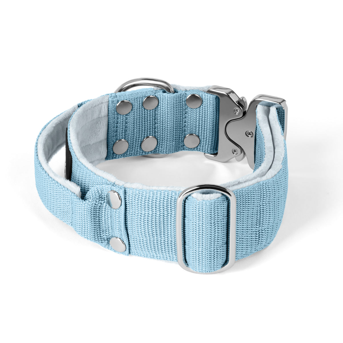 Extreme Silver Buckle Baby Blue - Collar resistente y seguro