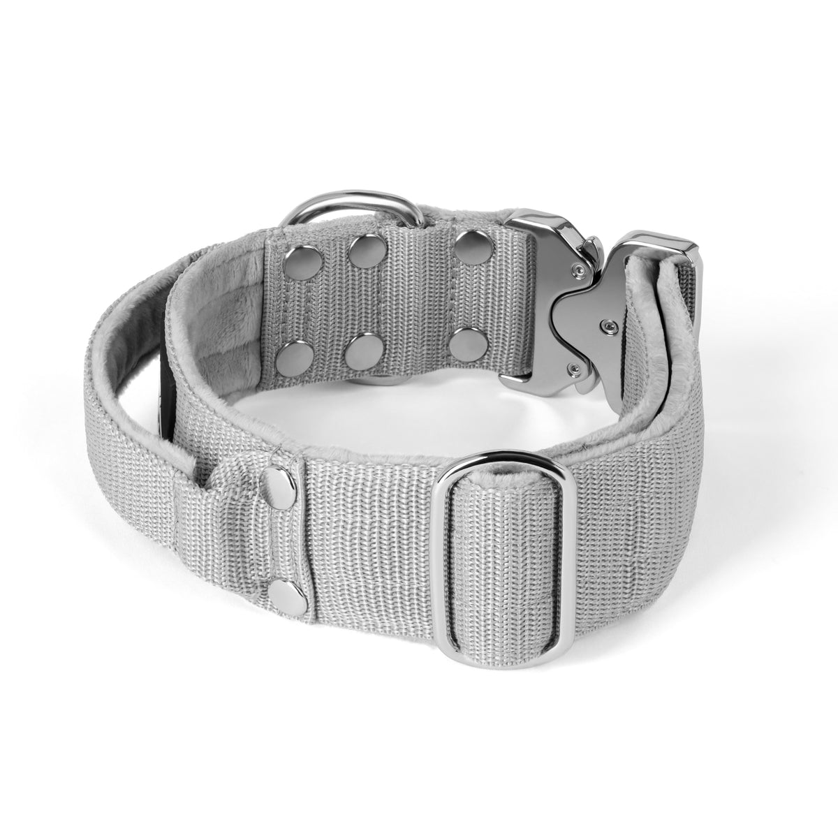 Extreme Silver Buckle Grey - Collar resistente y seguro