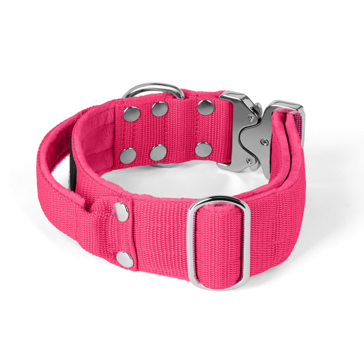 Extreme Silver Buckle Pink - Collar resistente y seguro