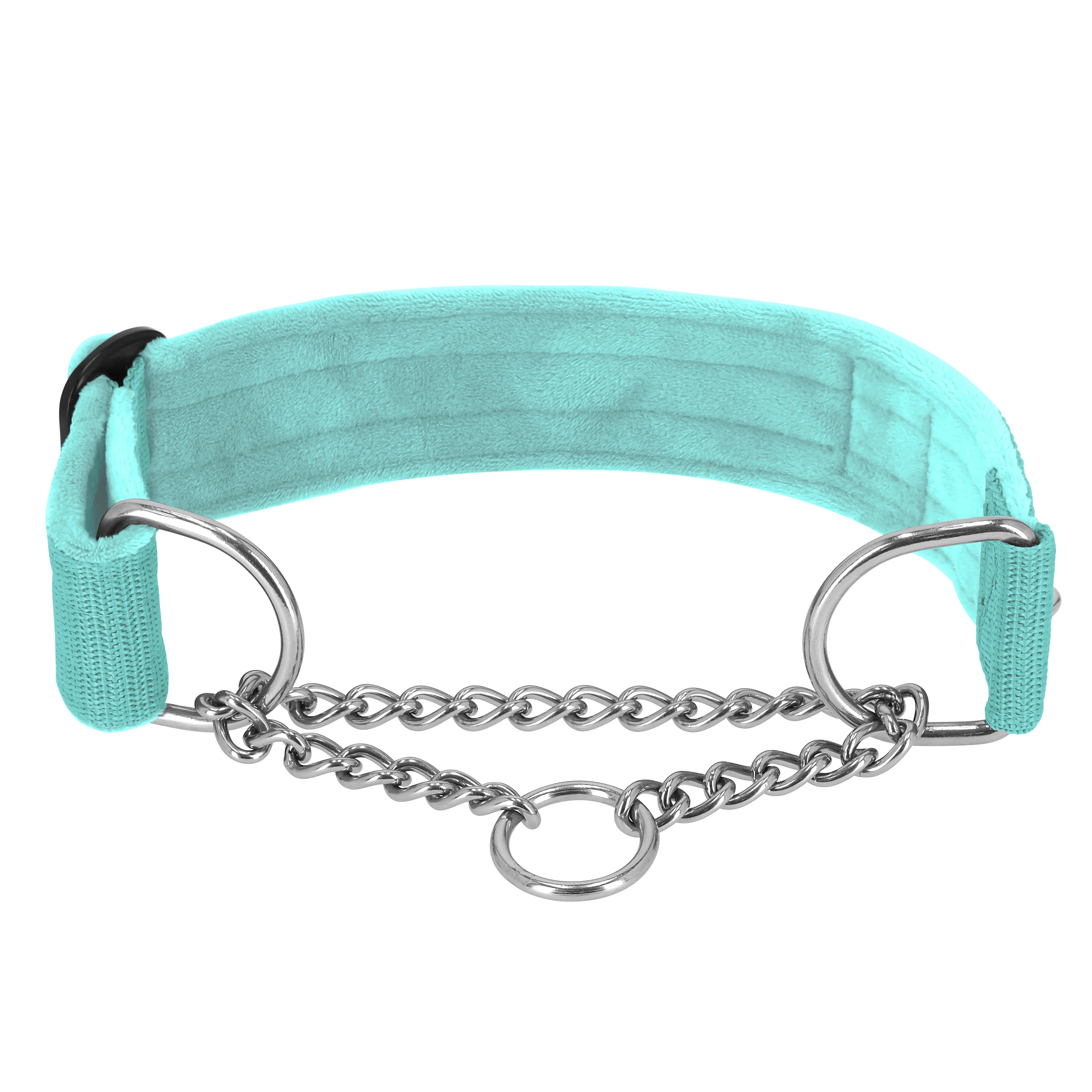 Martingale Chain Set Ocean Blue - Collar martingale con cadena y correa
