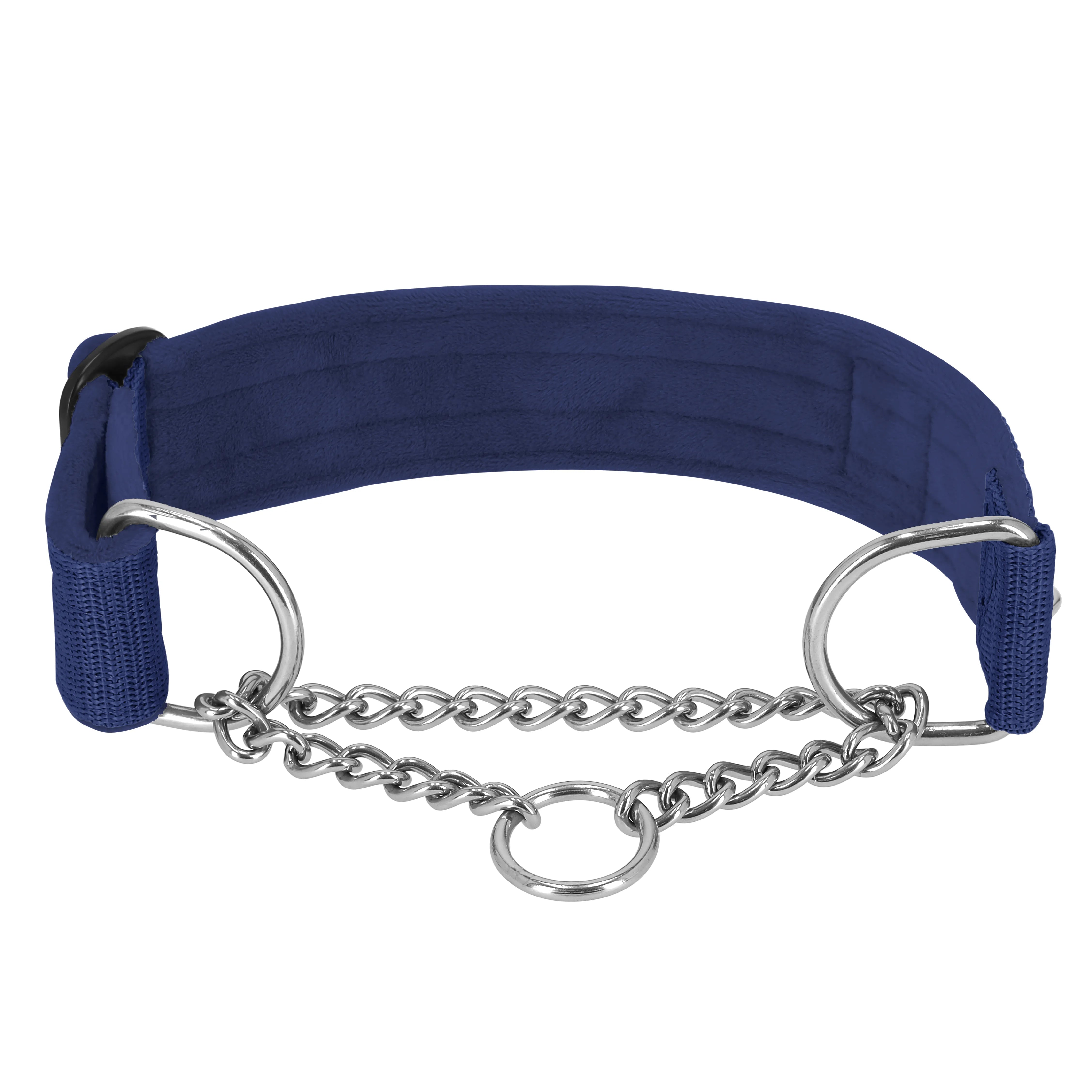 Martingale Chain Set Navy - Collar de semi-ahogo y correa