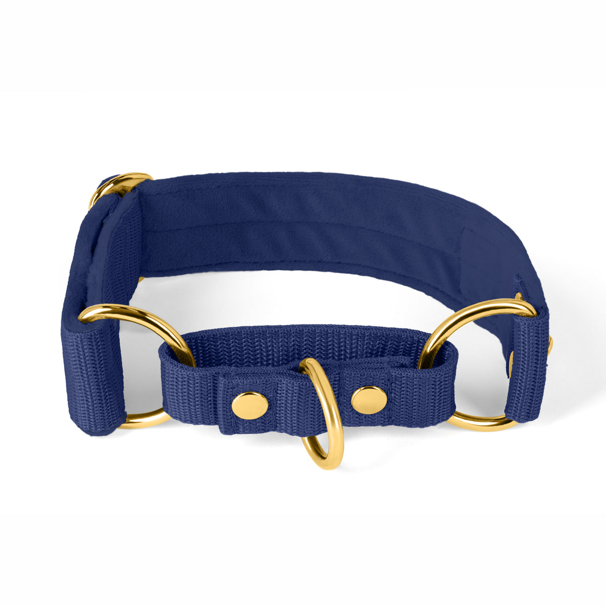 Martingala Golden Navy - Cuello doblado forrado medio planchado