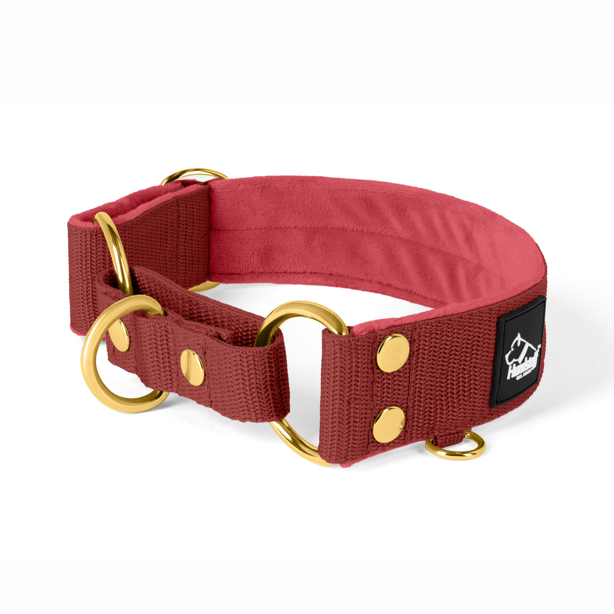 Martingala Golden Raspberry Red - Cuello doblado forrado medio planchado