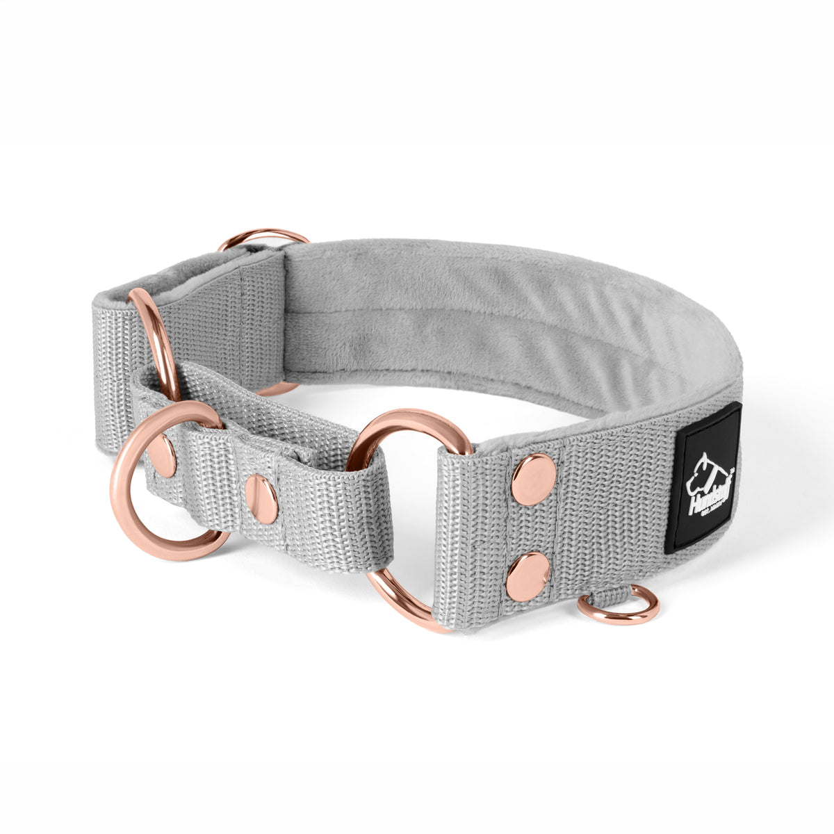 Martingale Pink Grey Edition - Collar ancho acolchado semi-rígido