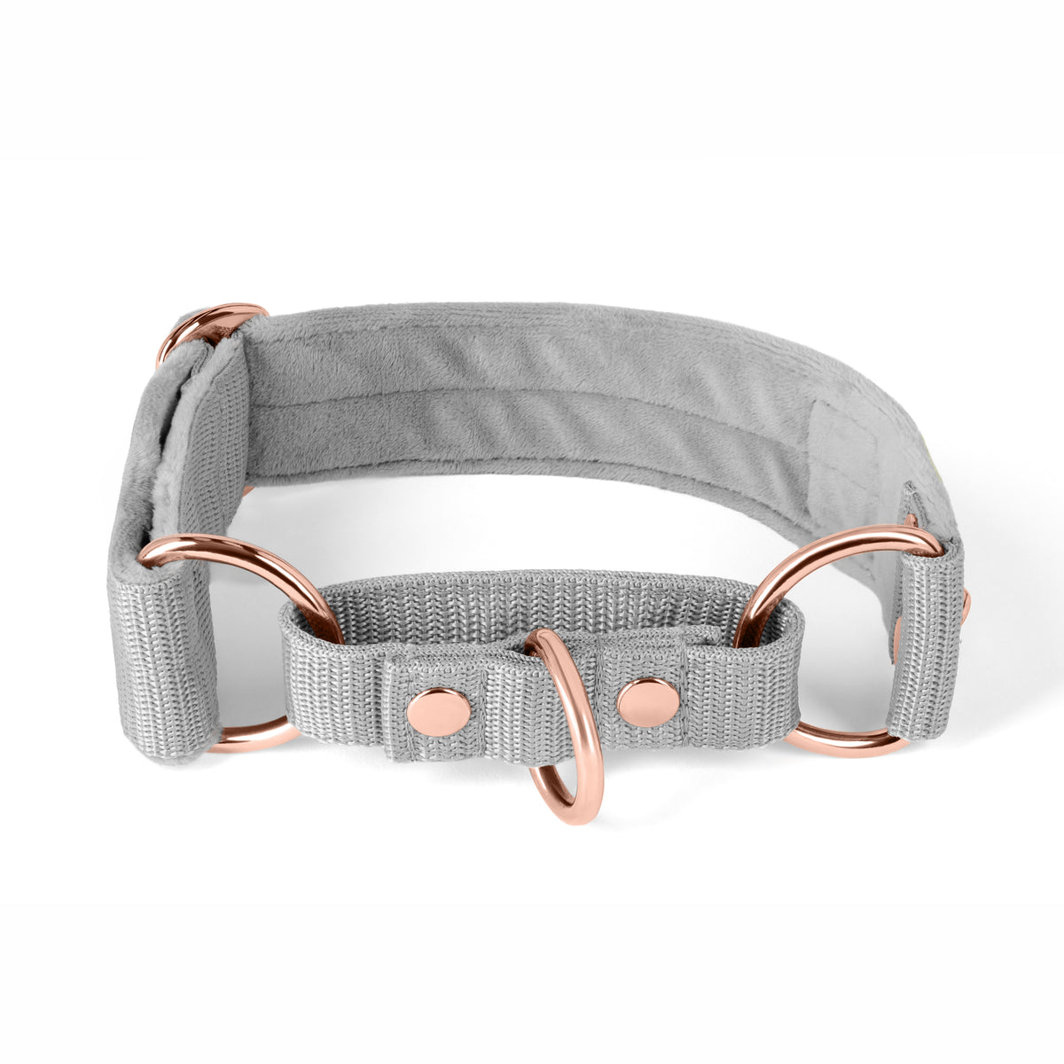 Martingale Pink Grey Edition - Collar ancho acolchado semi-rígido