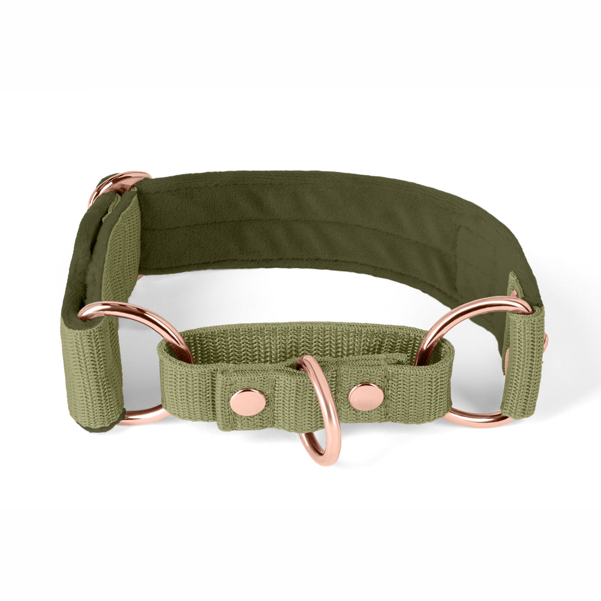 Martingale Rose Edition Olive Green - Cuello doblado forrado medio planchado