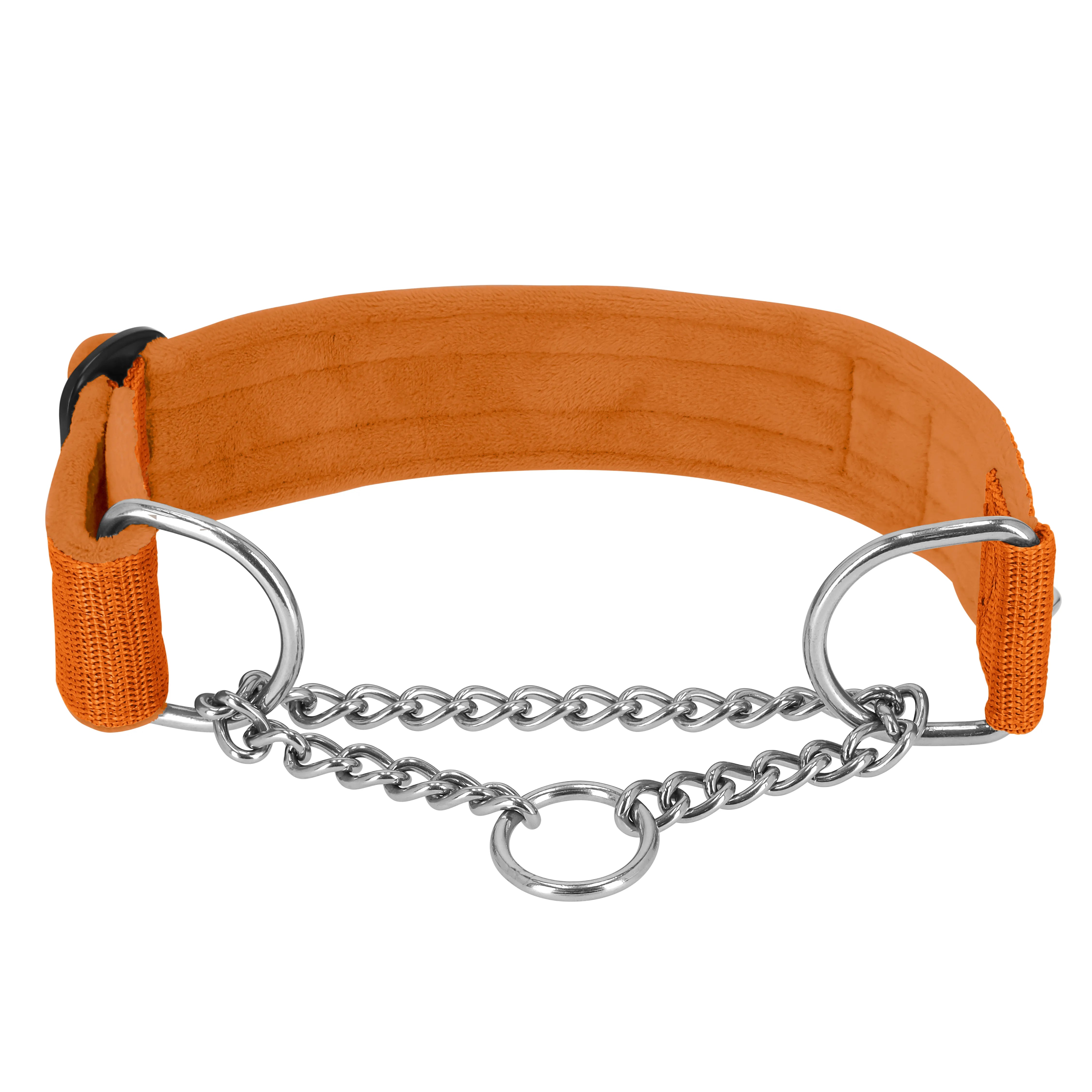 Martingale Chain Set Orange - Collar semi-estrangulador y correa