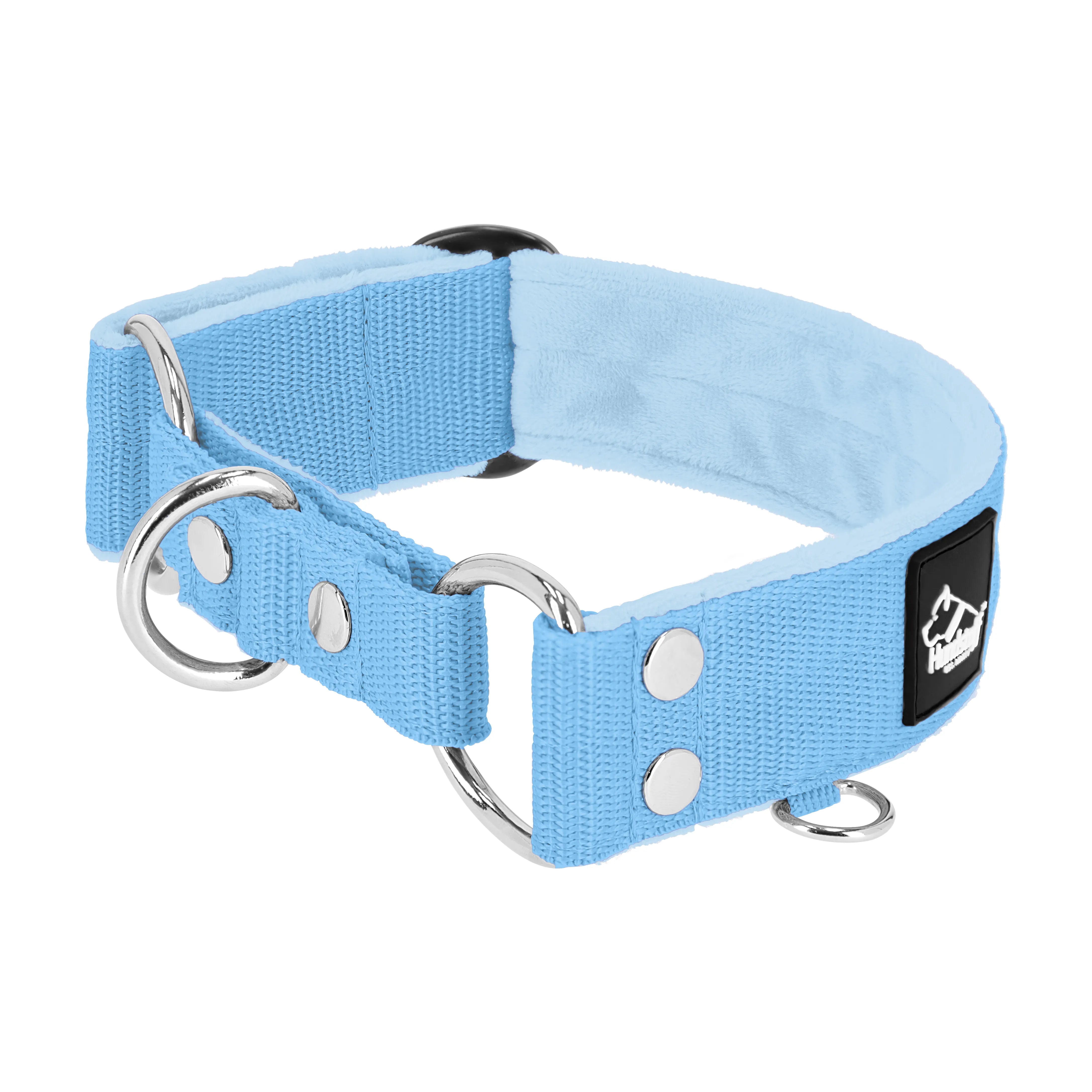 Martingale Baby Blue - Cuello doblado forrado medio planchado