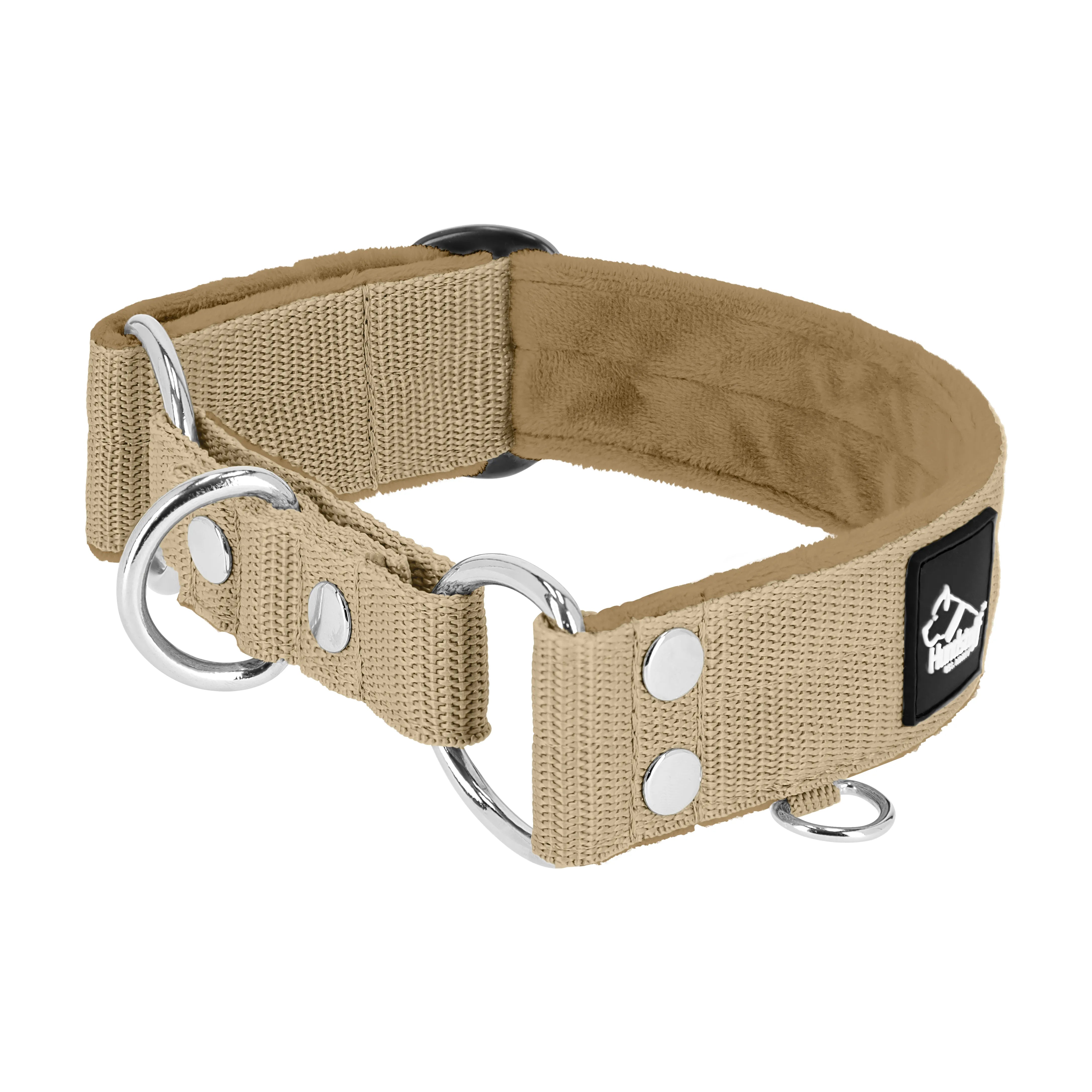 Martingala Beige - Collar forrado doblado medio planchado
