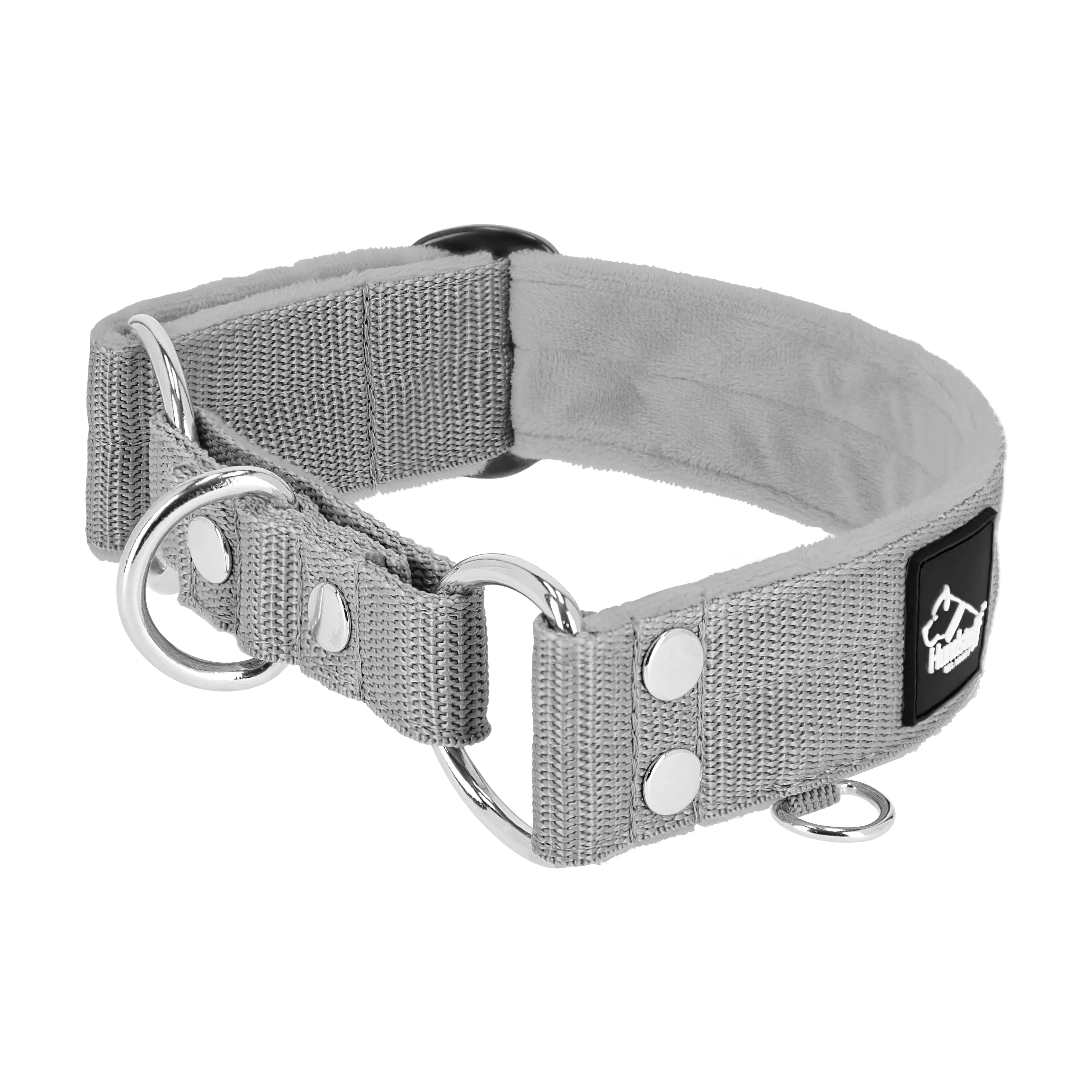 Martingala Gris - Collar ancho forrado medio planchable