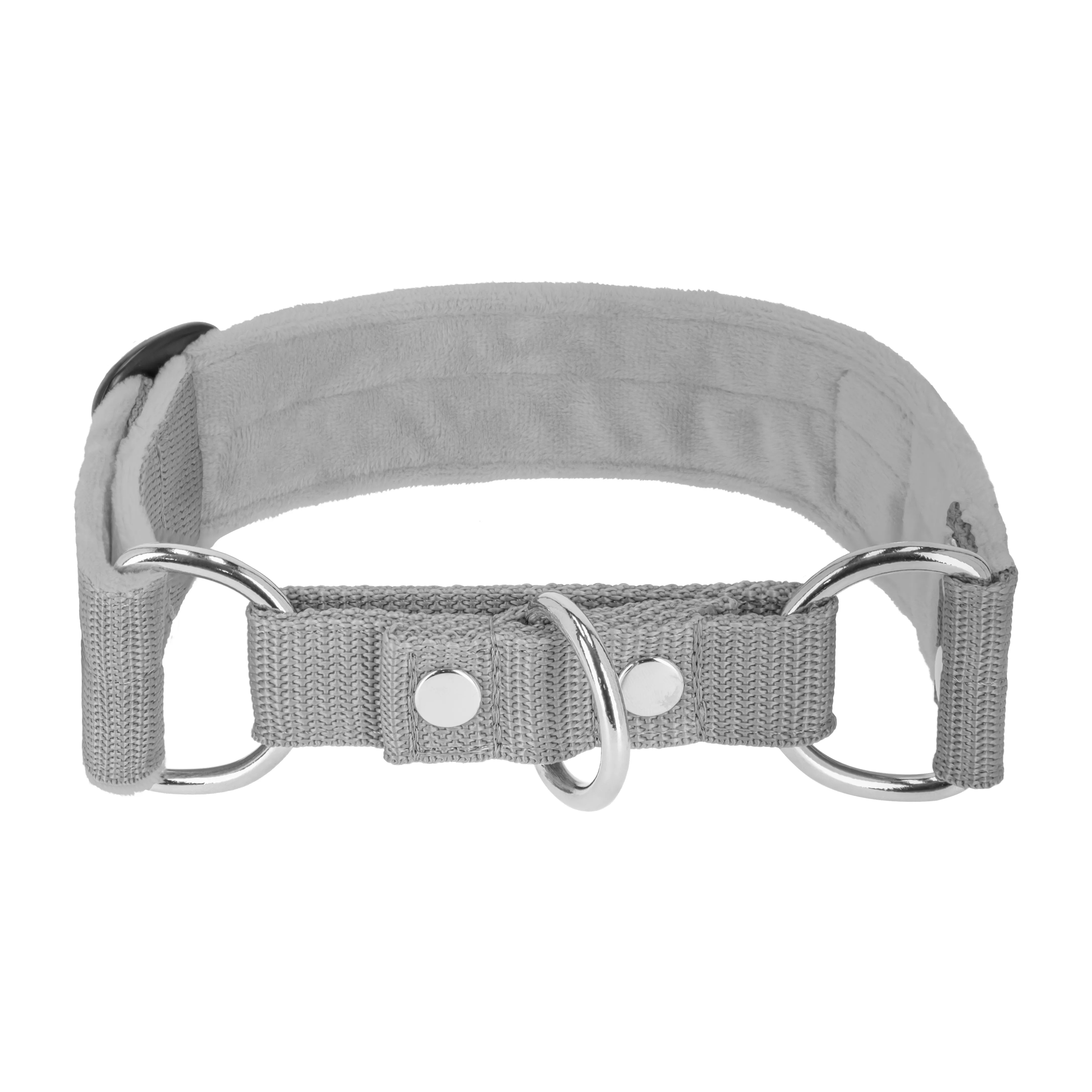 Martingala Gris - Collar ancho forrado medio planchable