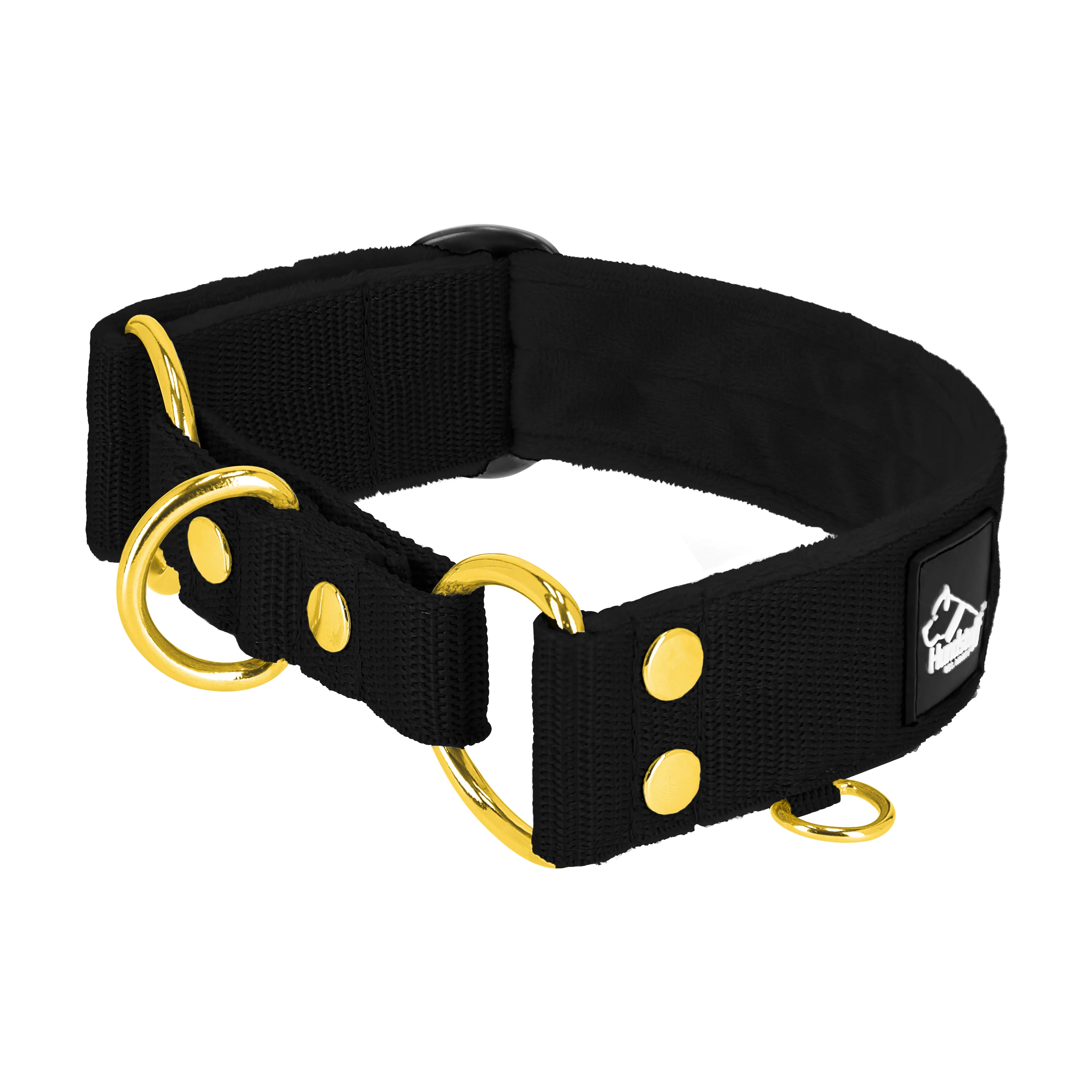 Martingala Golden Black - Collar ancho forrado medio planchable