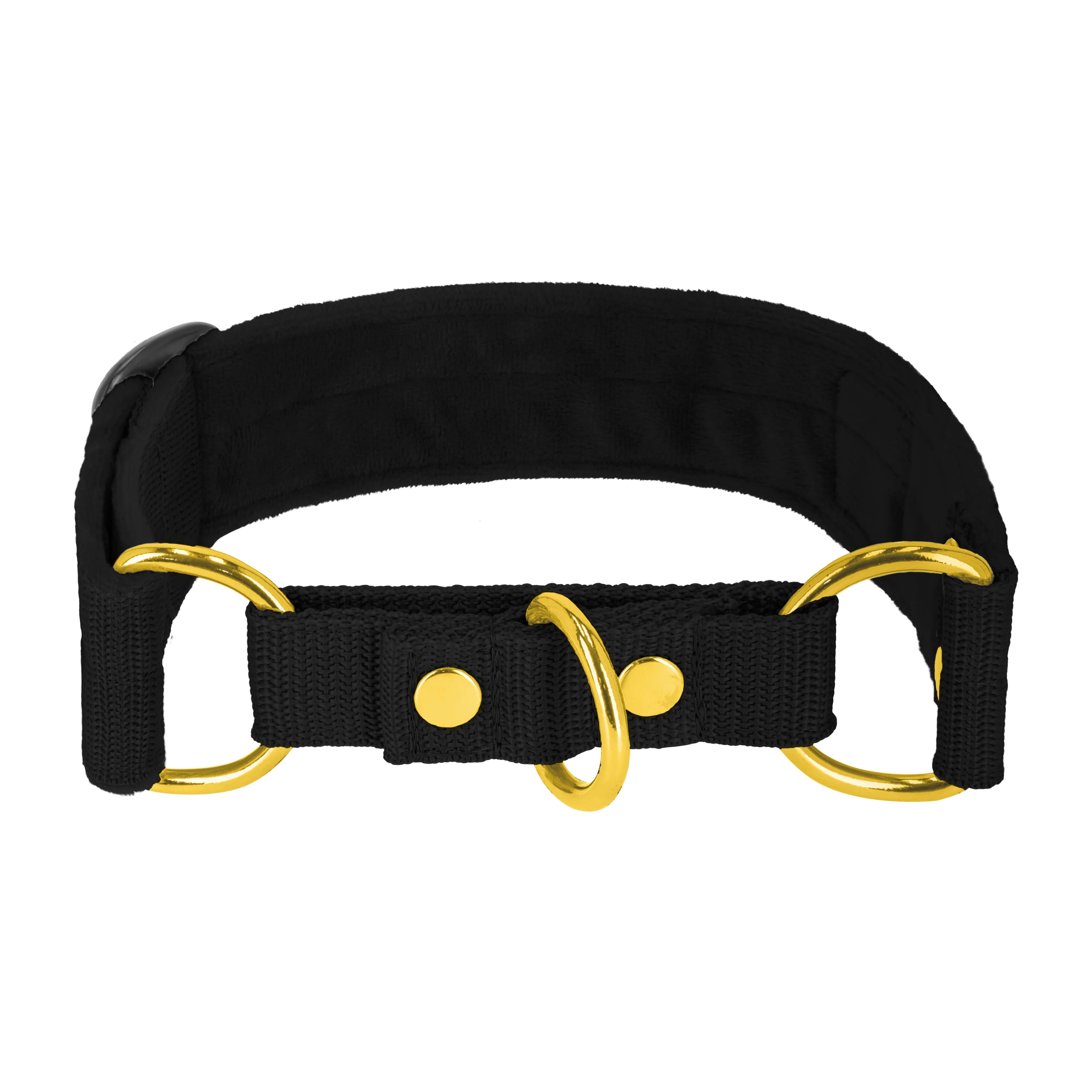 Martingala Golden Black - Collar ancho forrado medio planchable