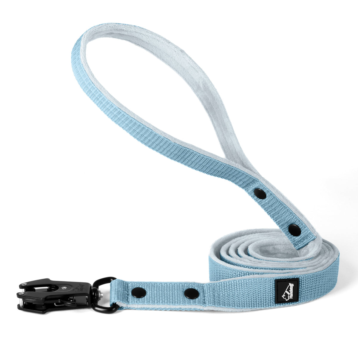 Walk Leash Black Edition Baby Blue - Correa de nylon segura en varias longitudes
