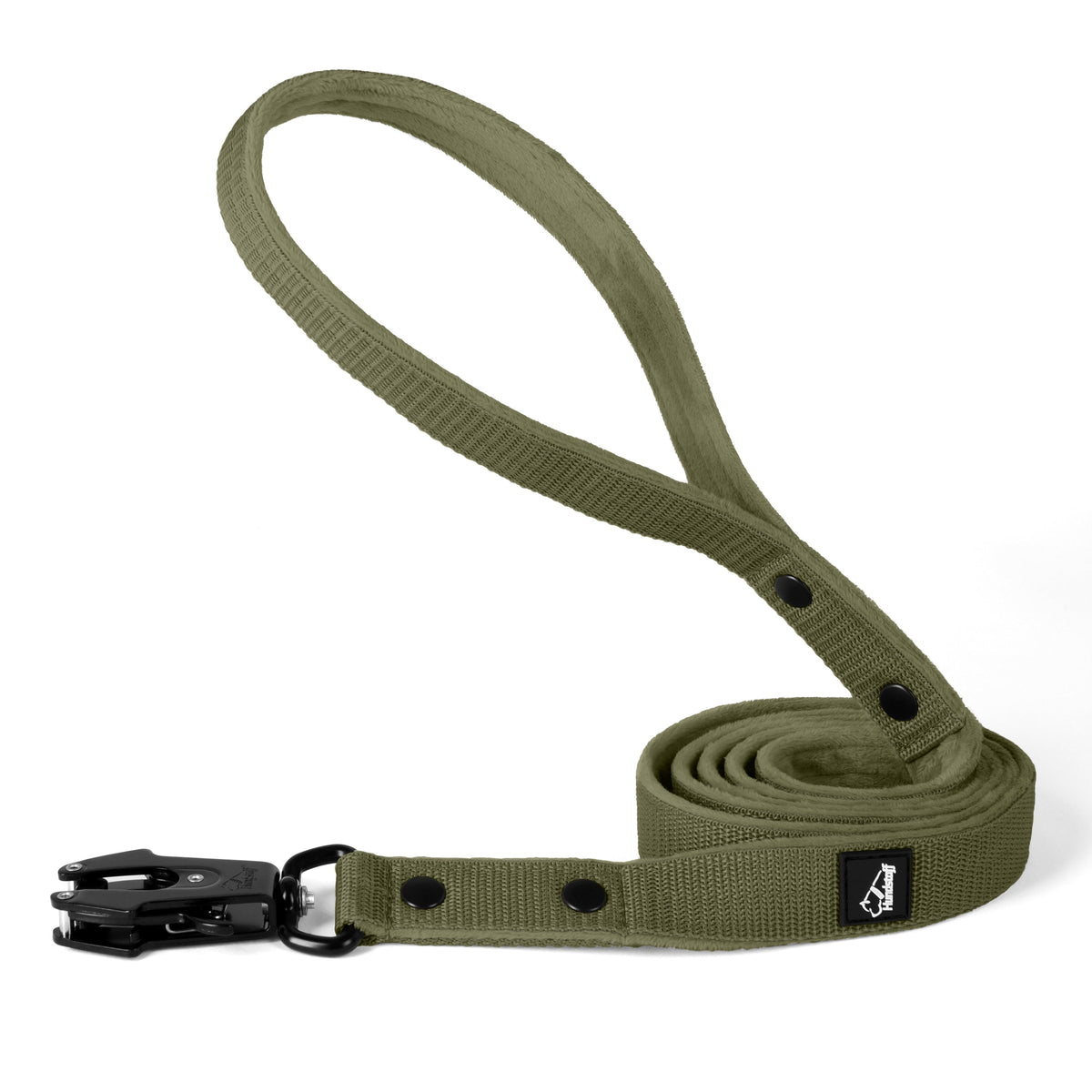 Walk Leash Black Edition Khaki - Correa de nylon segura en diferentes longitudes