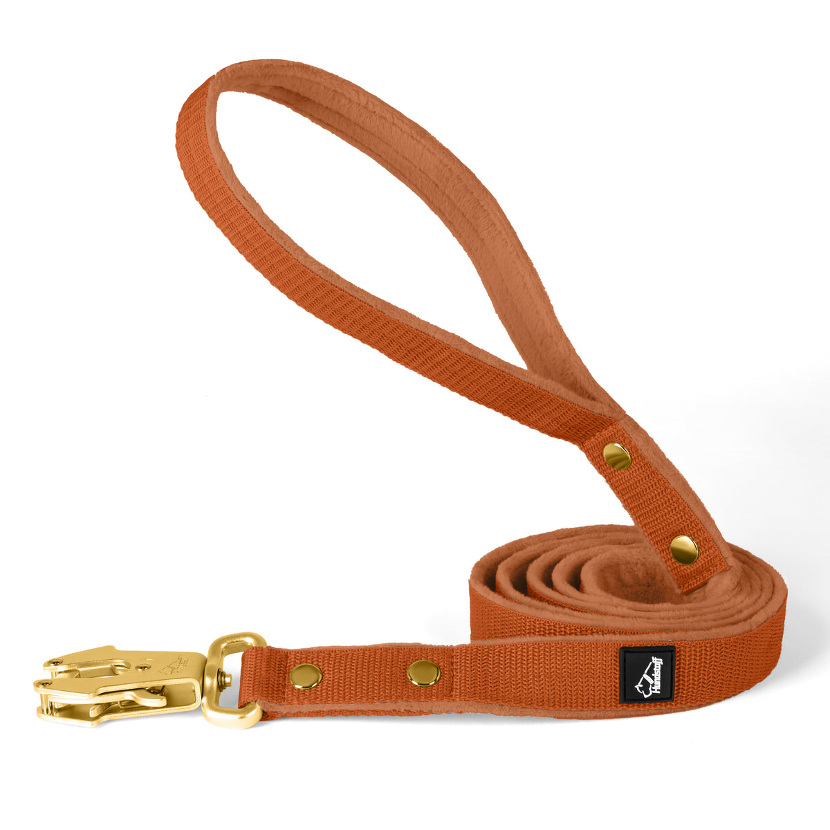 Walk Leash Golden Burned Orange - Correa de nylon segura en diferentes longitudes