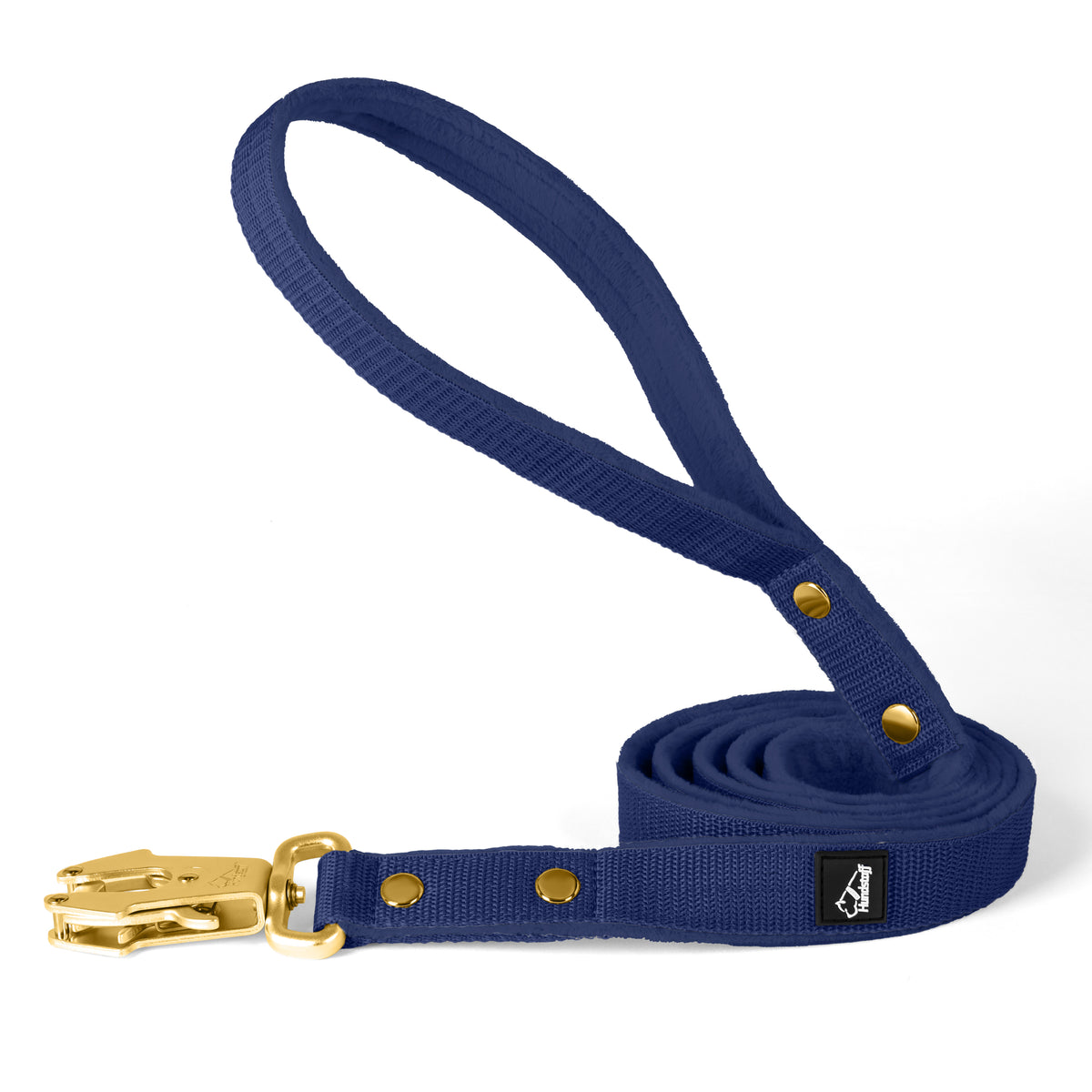 Walk Leash Golden Navy Blue - Correa de nylon segura en varias longitudes