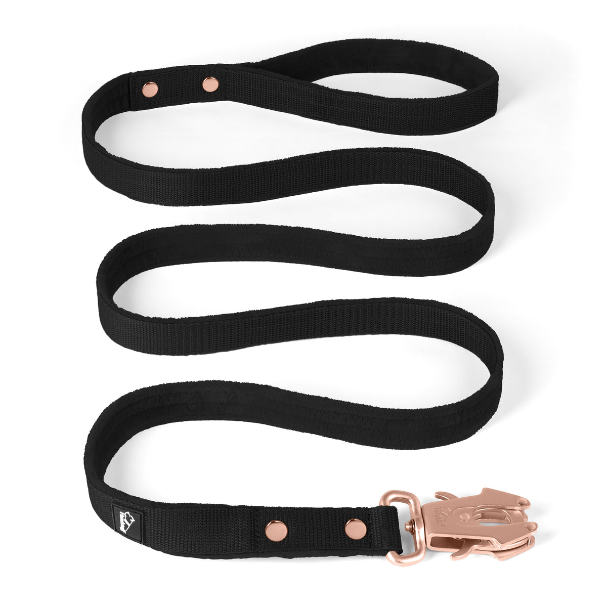Walk Leash Rose Edition Black - Correa de nylon segura en diferentes longitudes
