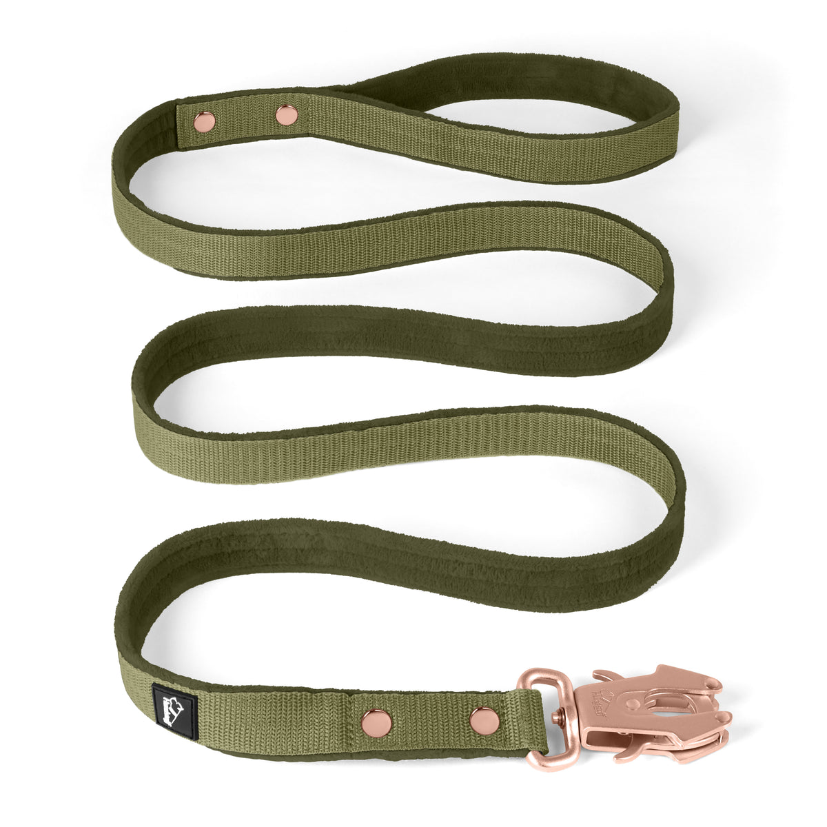 Walk Leash Rose Edition Olive Green - Correa de nylon segura en diferentes longitudes