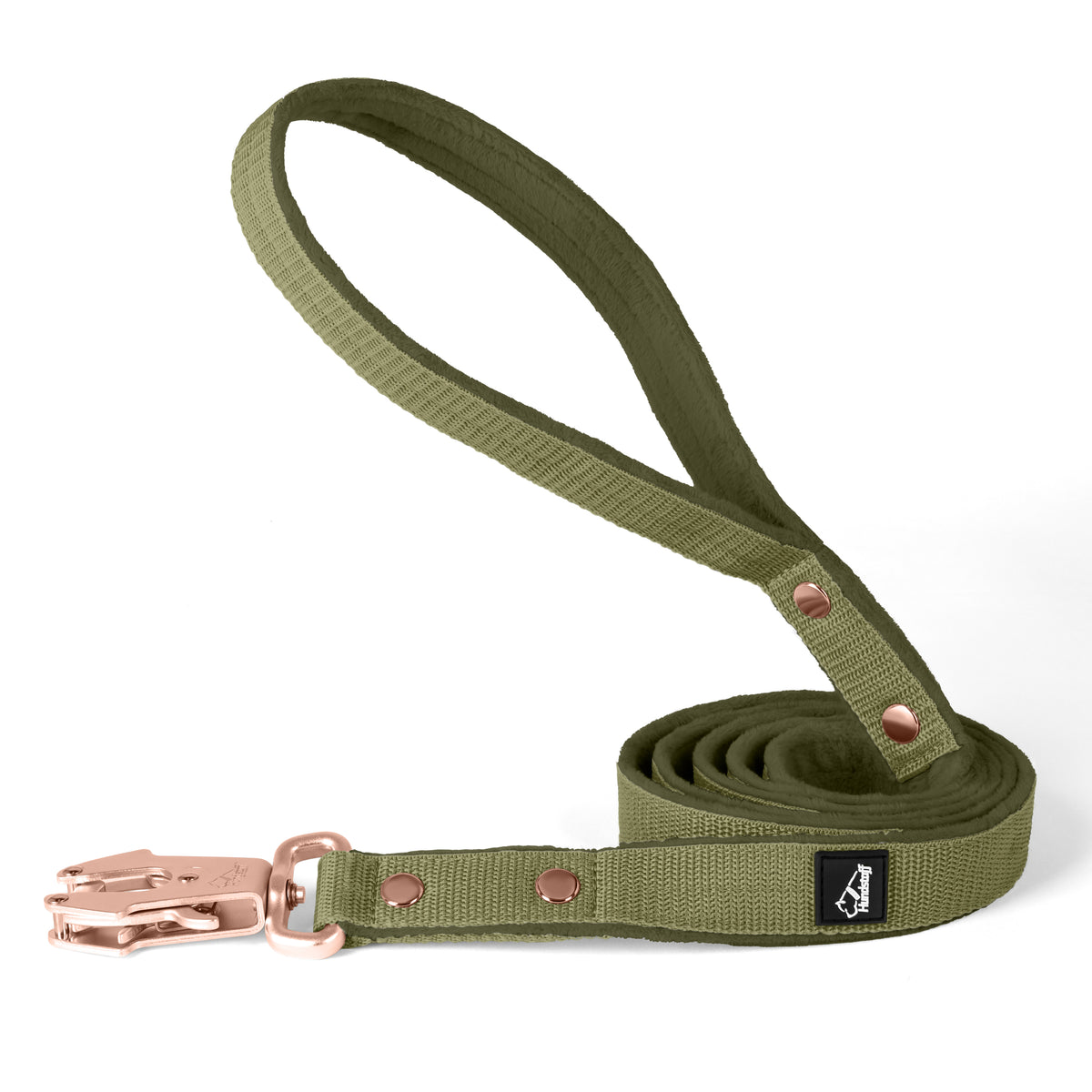 Walk Leash Rose Edition Olive Green - Correa de nylon segura en diferentes longitudes