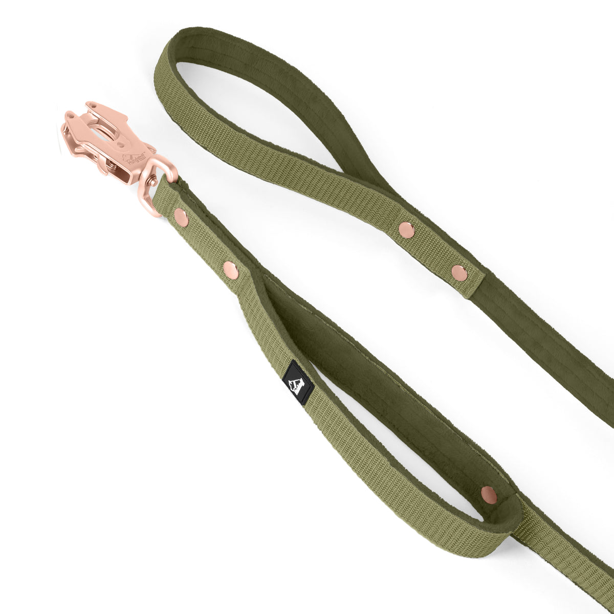 Guard Leash Rose Edition Olive Green - Correa Guard con asa extra