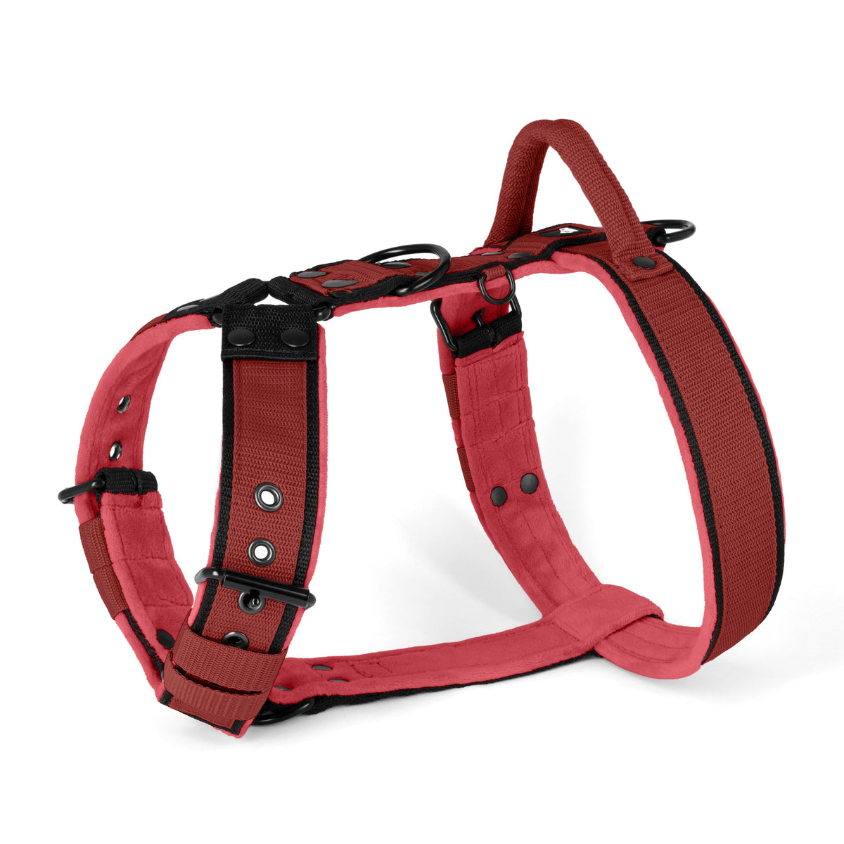 Hundstaff Easy Walk Black Edition Raspberry Red