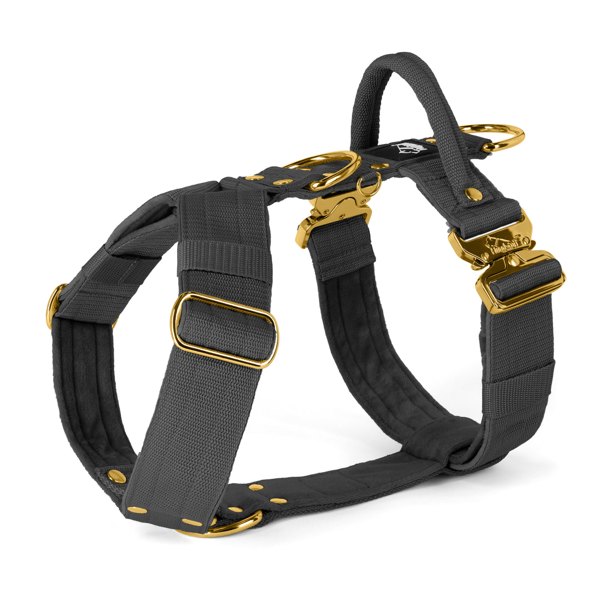 Easy Walk Extreme Gold Buckle Dark Grey - Arnés con cierre rápido
