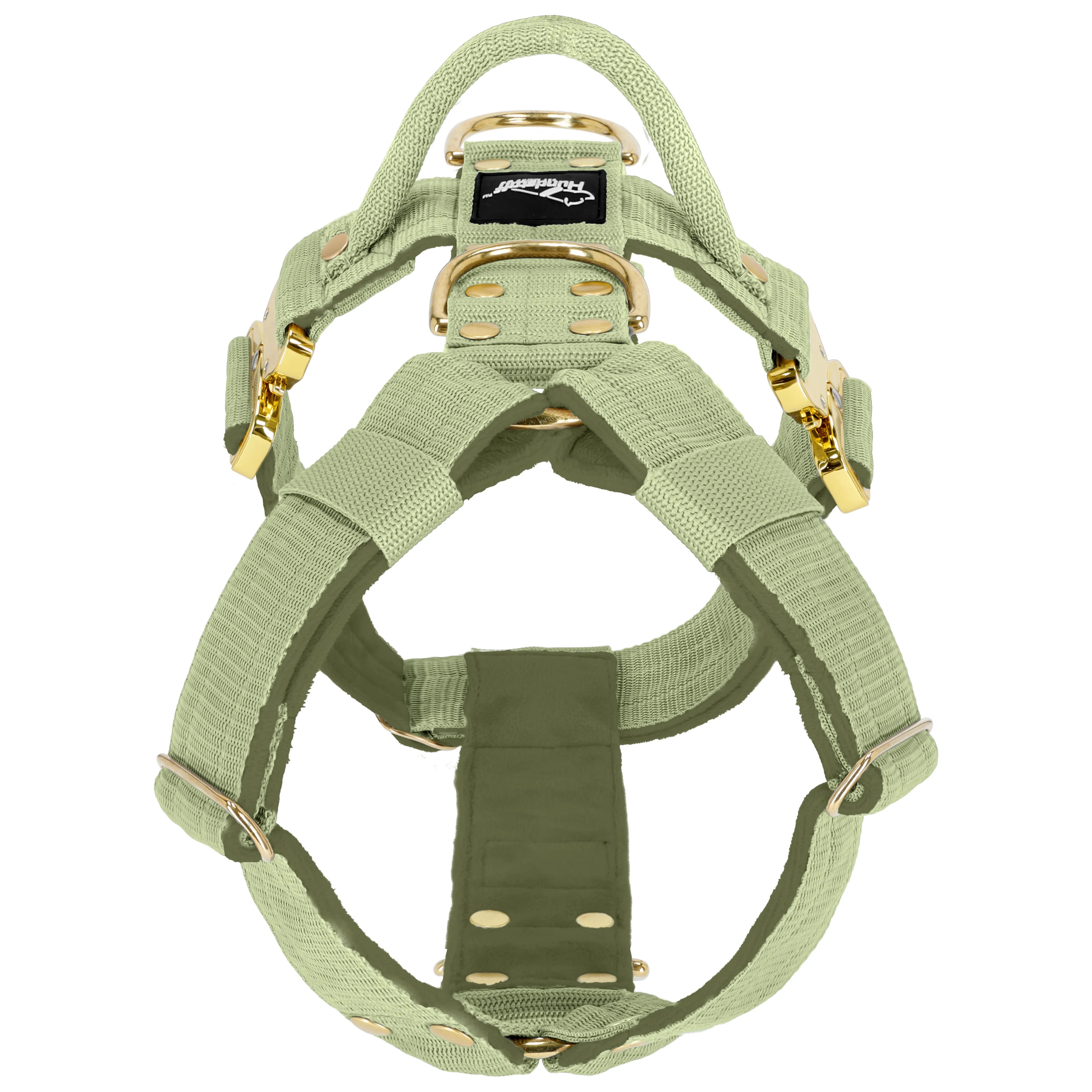 Easy Walk Extreme Gold Buckle Olive Green - Arnés con hebilla de cierre rápido