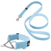 Martingale Chain Set Baby Blue - Collar de media correa y correa